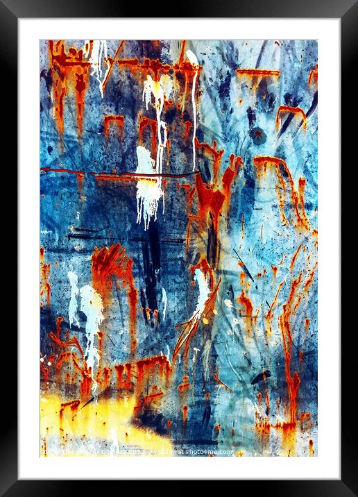 Rusty and Blue Framed Mounted Print by Errol D'Souza