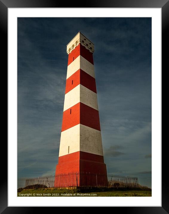 Gribben Head Daymark (Gribbin Tower) near Fowey, S Framed Mounted Print by Nick Smith