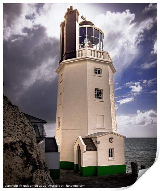 St Anthony Lighthouse, Roseland Peninsular, Cornwall Print by Nick Smith