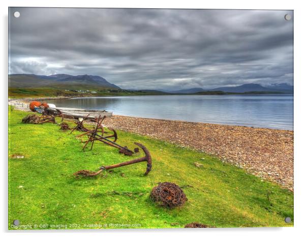 Achiltibuie Badentarbet Bay Anchors, Scotland Acrylic by OBT imaging
