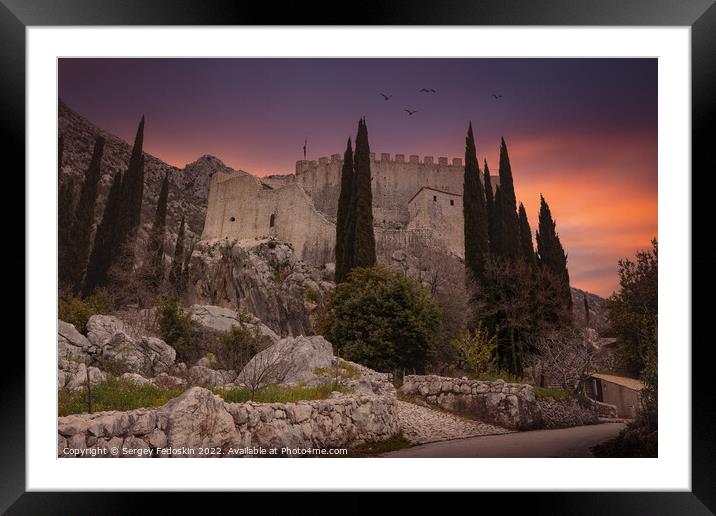 Castle Sokol in Dalmatia region. Croatia Framed Mounted Print by Sergey Fedoskin