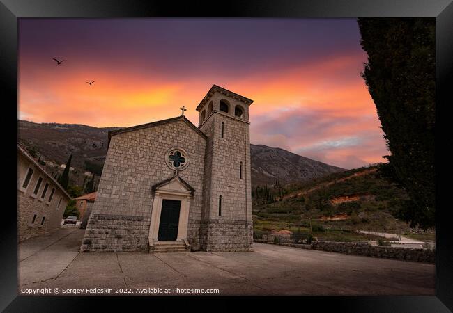 Church St. Nicholas. Dubravka, Croatia Framed Print by Sergey Fedoskin