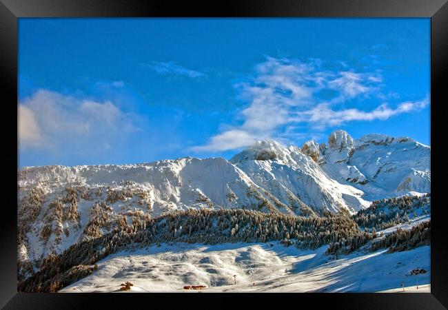 Courchevel 3 Valleys French Alps France Framed Print by Andy Evans Photos