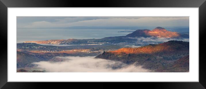 Moel y Gest Panoramic Framed Mounted Print by Rory Trappe