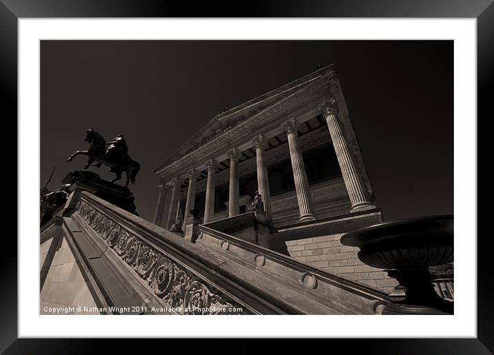Berlin columns Framed Mounted Print by Nathan Wright