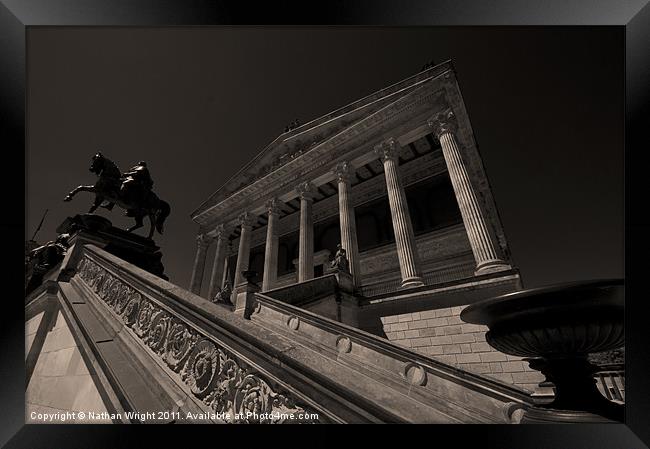 Berlin columns Framed Print by Nathan Wright