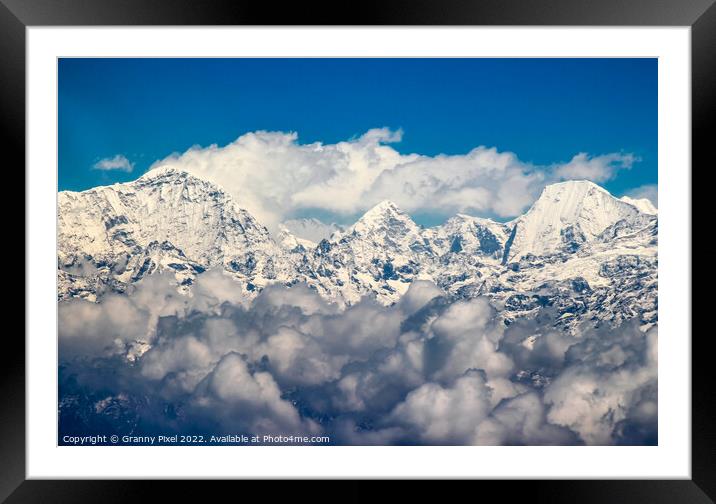 Flying to the Himalayas Framed Mounted Print by Margaret Ryan