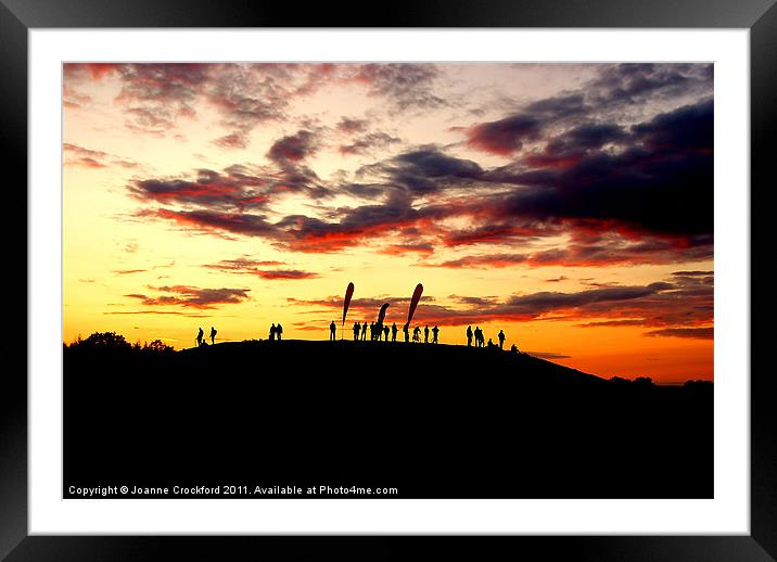 Sunset Silhouette Framed Mounted Print by Joanne Crockford
