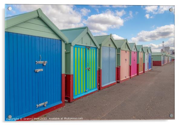 Beach Huts Brighton Acrylic by Margaret Ryan