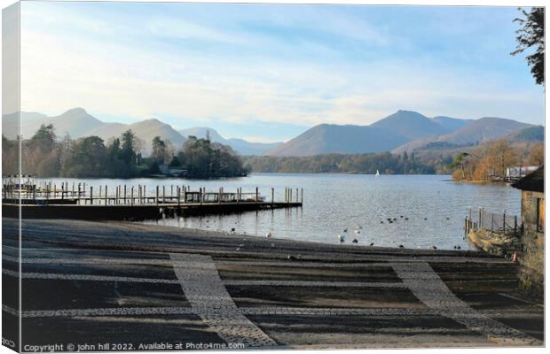 Derwentwater, Keswick,Cumbria. Canvas Print by john hill