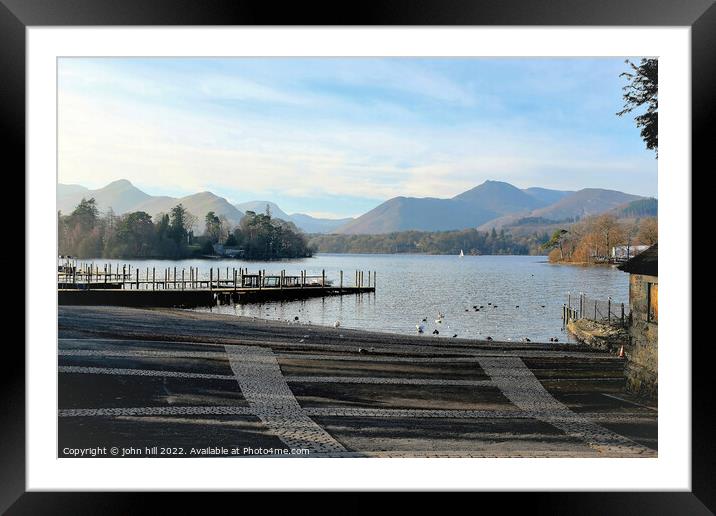 Derwentwater, Keswick,Cumbria. Framed Mounted Print by john hill