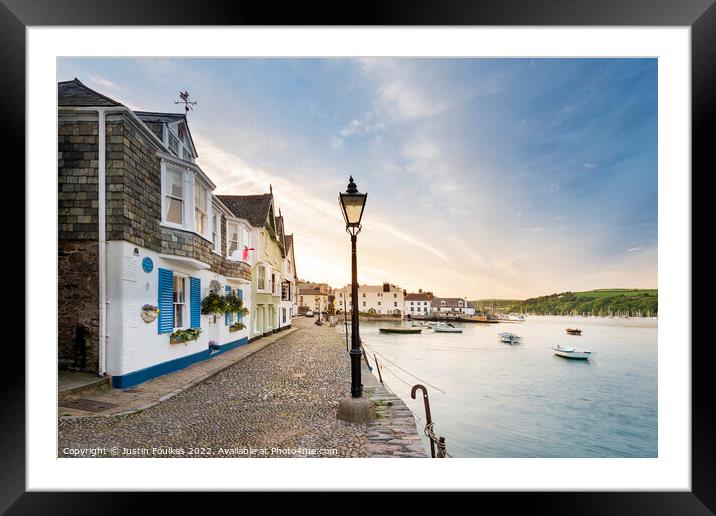 Bayard's Cove, Dartmouth, South Hams, Devon Framed Mounted Print by Justin Foulkes