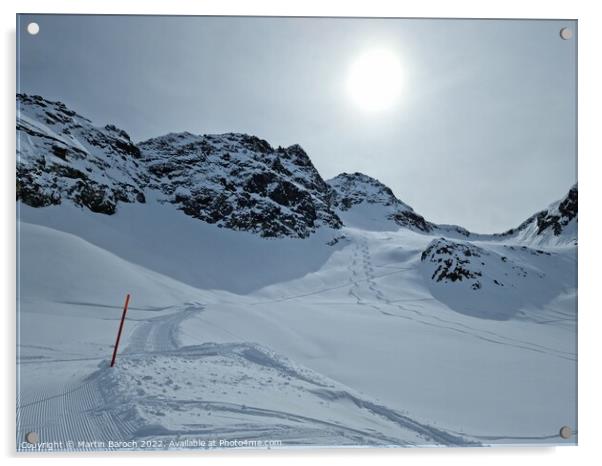 Skier's dream Andermatt  Acrylic by Martin Baroch