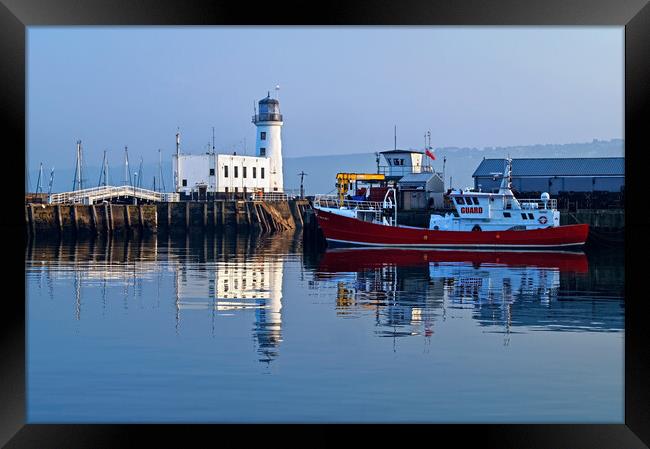 Scarborough Lighthouse, North Yorkshire Framed Print by Darren Galpin