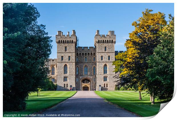 Windsor Castle entrance from Windsor, Great Park, Berkshire, Eng Print by Kevin Hellon