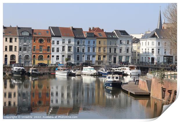 Riverside Buildings, Dampoort, Ghent, Belgium Print by Imladris 