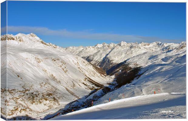 Majestic Austrian Alps Winter Wonderland Canvas Print by Andy Evans Photos
