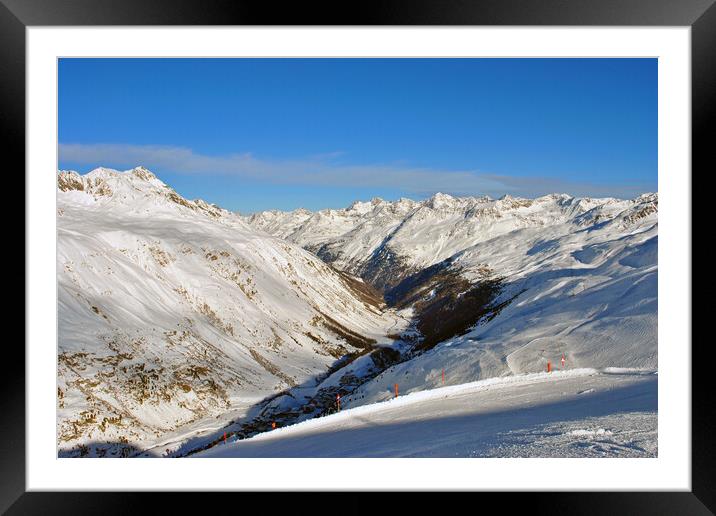 Majestic Austrian Alps Winter Wonderland Framed Mounted Print by Andy Evans Photos