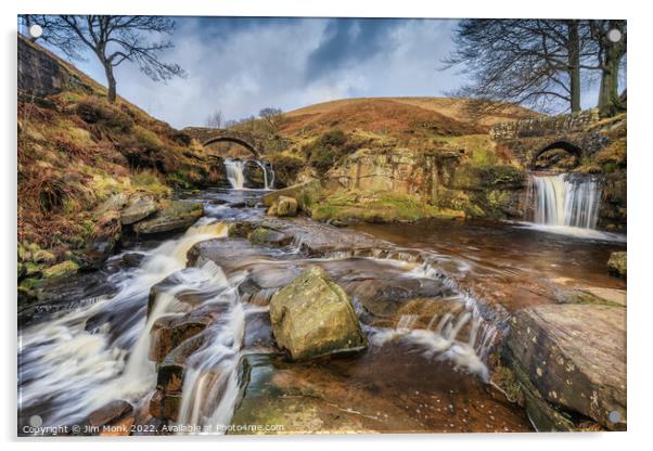 Three Shires Head, Peak District Acrylic by Jim Monk