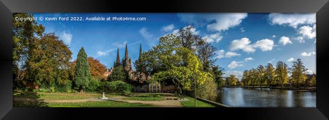 Lichfield Cathedral and Minster Pool Framed Print by Kevin Ford