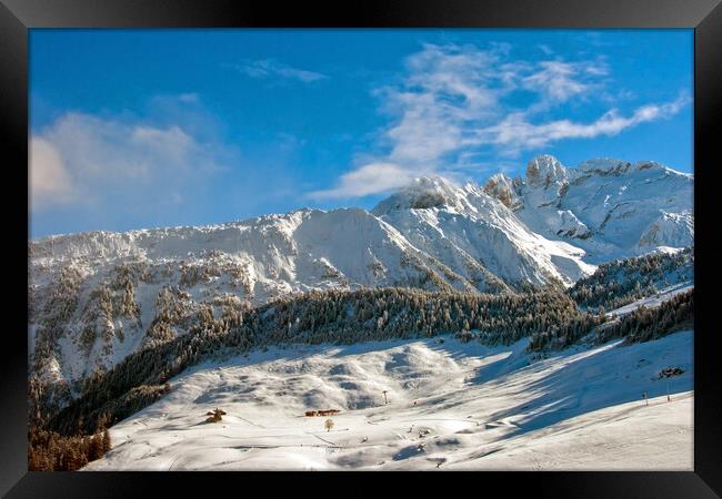 Courchevel 3 Valleys French Alps France Framed Print by Andy Evans Photos