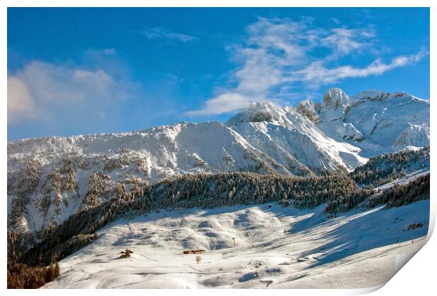 Courchevel 3 Valleys French Alps France Print by Andy Evans Photos