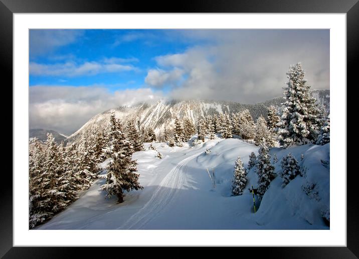Courchevel 3 Valleys French Alps France Framed Mounted Print by Andy Evans Photos
