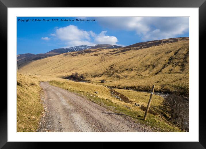 Glen Tilt is a special valley in the Cairngorms of Scotland. Framed Mounted Print by Peter Stuart