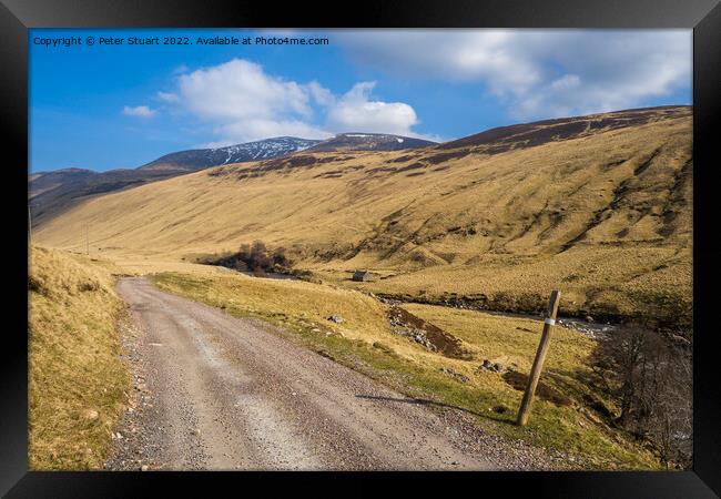 Glen Tilt is a special valley in the Cairngorms of Scotland. Framed Print by Peter Stuart