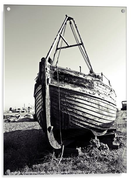 Retired fishing boat Acrylic by Sharon Lisa Clarke