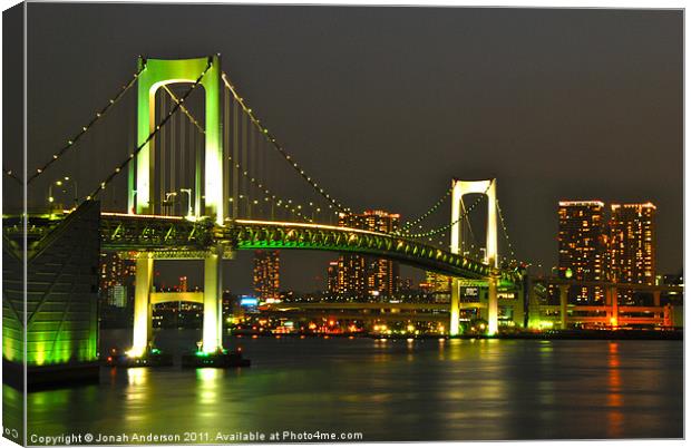 Rainbow Bridge Tokyo Bay Canvas Print by Jonah Anderson Photography