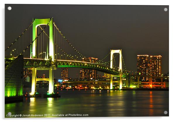 Rainbow Bridge Tokyo Bay Acrylic by Jonah Anderson Photography