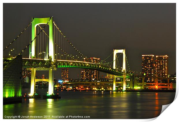 Rainbow Bridge Tokyo Bay Print by Jonah Anderson Photography