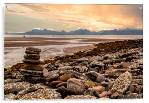 Isle of Skye Sunset From Applecross Acrylic by Derek Beattie