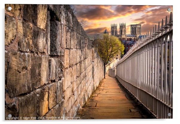 York's Ancient Walls Embrace the Minster Acrylic by Kevin Elias