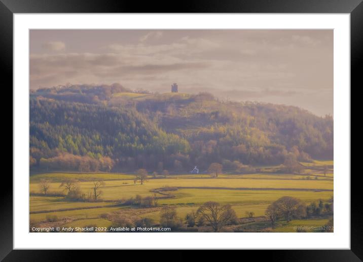 Paxton Tower above the Towy Valley Framed Mounted Print by Andy Shackell