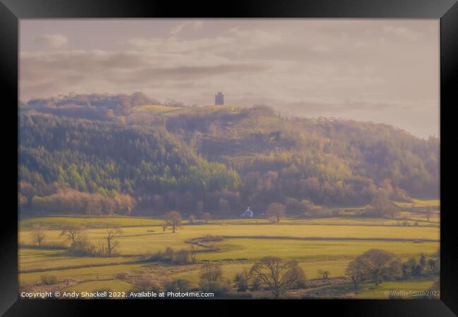 Paxton Tower above the Towy Valley Framed Print by Andy Shackell