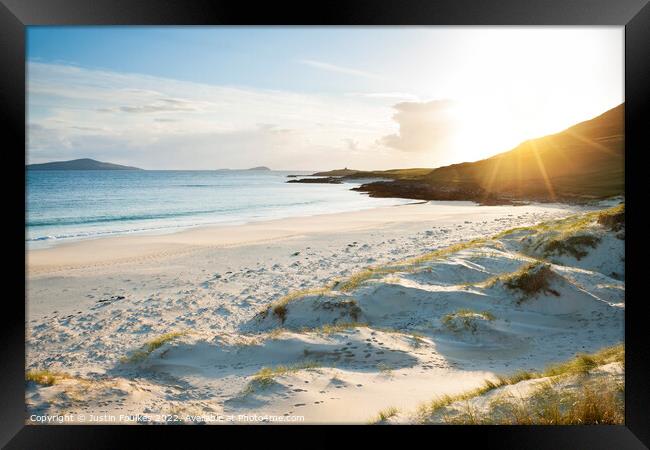 Northton Beach, Isle of Harris, Outer Hebrides Framed Print by Justin Foulkes