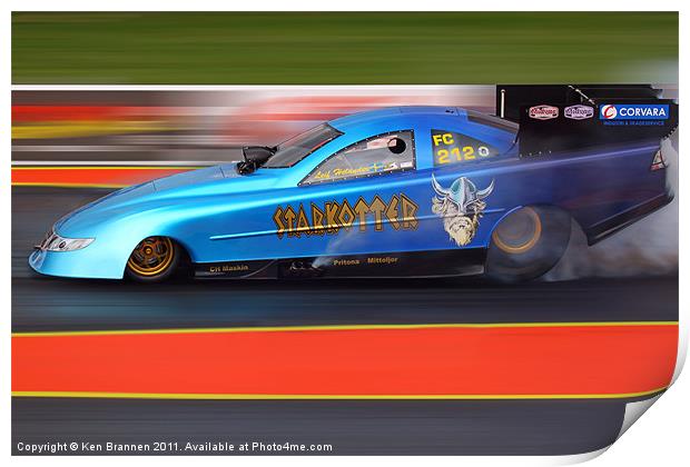 Starkotter Top Fuel Funny Car Print by Oxon Images