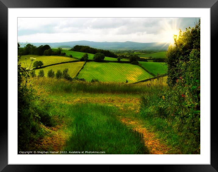 Devon/Dartmoor Sunset Framed Mounted Print by Stephen Hamer