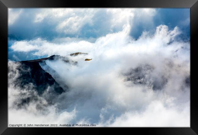 Sea king mountain rescue Framed Print by John Henderson