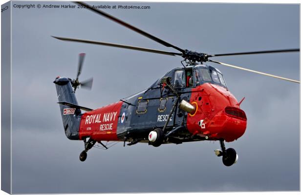 Westland Wessex HU5    Canvas Print by Andrew Harker