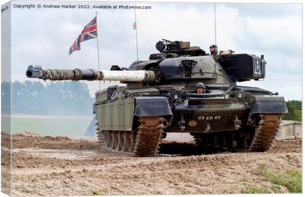 British Army FV4021 Chieftain Main Battle Tank Canvas Print by Andrew Harker