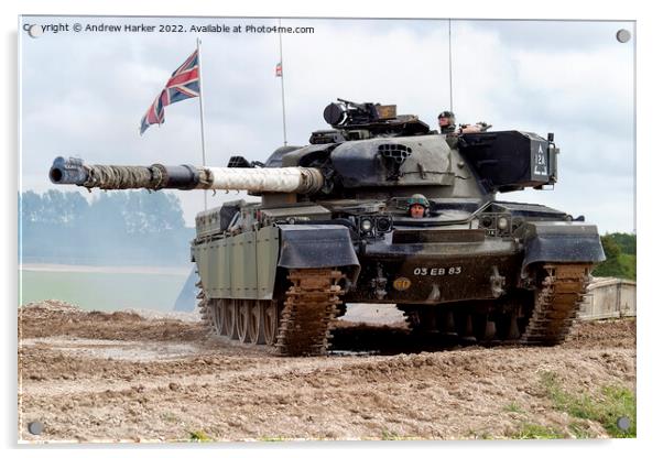 British Army FV4021 Chieftain Main Battle Tank Acrylic by Andrew Harker