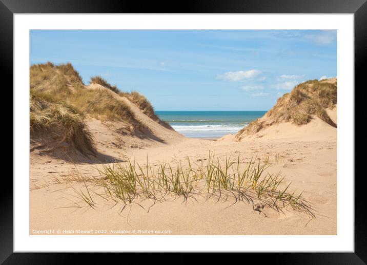 Sand Dunes Rhossili Bay Gower Framed Mounted Print by Heidi Stewart