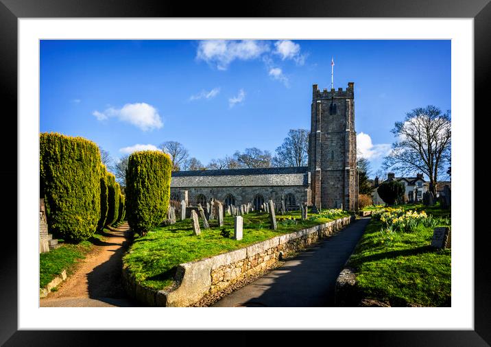 St Michael Church, Chagford, Dartmoor, Devon Framed Mounted Print by Maggie McCall