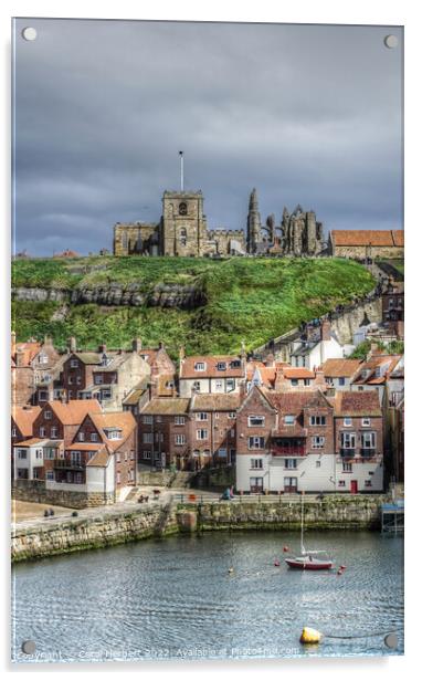 Whitby Harbour Acrylic by Carol Herbert