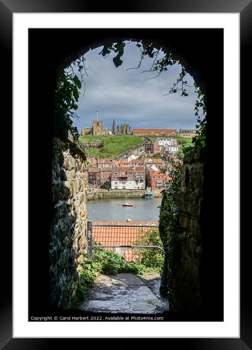 Whitby Keyhole Framed Mounted Print by Carol Herbert