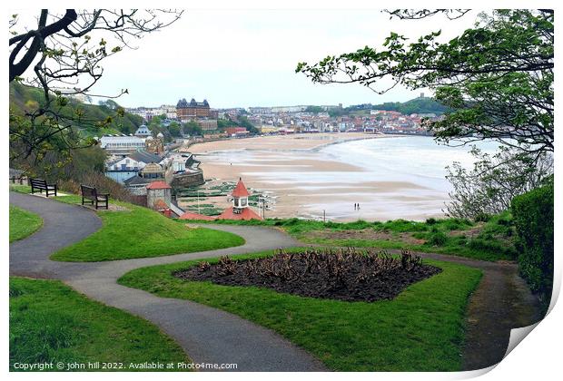 Scarborough at Low tide, North Yorkshire, UK. Print by john hill