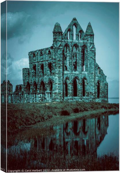 Whitby Abbey Canvas Print by Carol Herbert